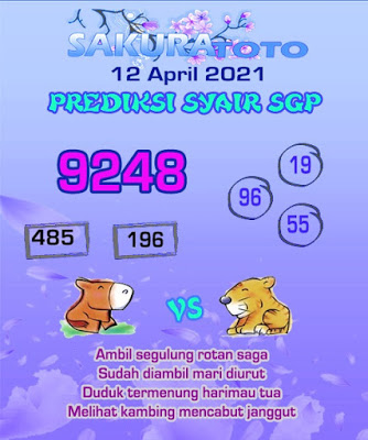 Syair SGP 12 April 2021